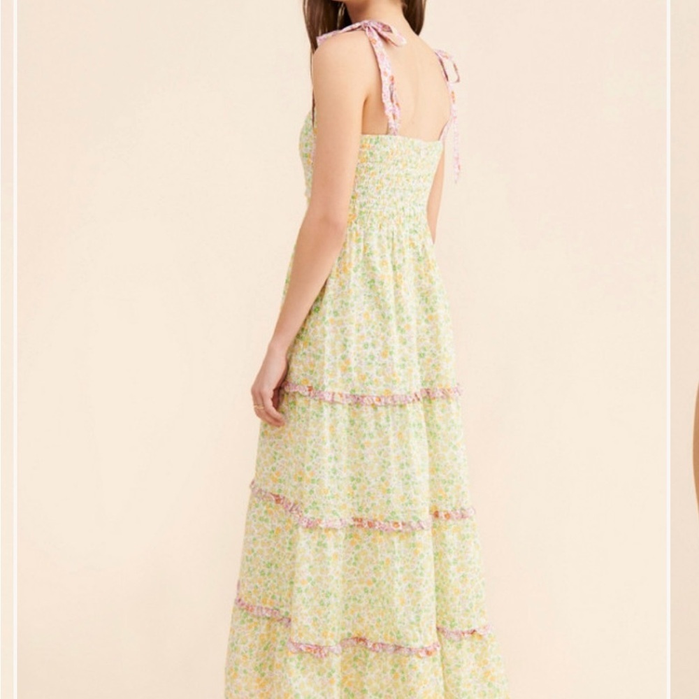 Floral Maxi Dress in Cream and Pink cecilia maxi dress by Lost and Wander size s - Picture 2 of 7